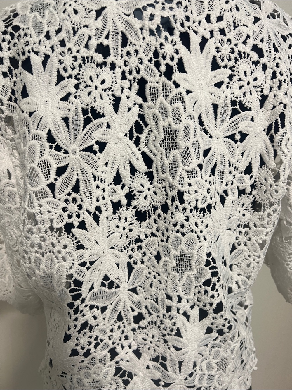 Rabbit Rabbit Rabbit White Crochet Lace Top - Picture 6 of 6